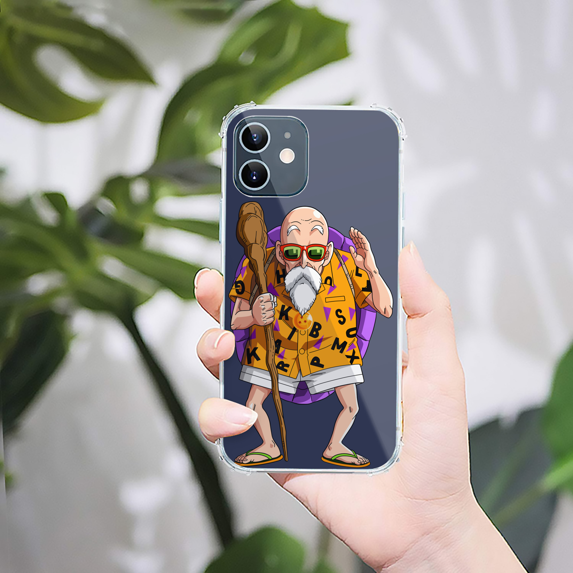 （画像用） ドラゴンボール 亀仙人（かめせんにん） DRAGON BALL Master Roshi Kame Sennin 【iPhone 12シリーズ対応】透明スマホケース（クリアソフトケース）